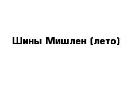 Шины Мишлен (лето)